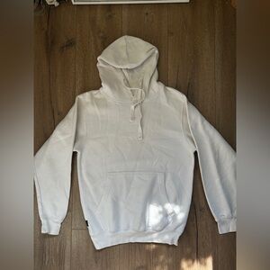 LIRA - White hoodie with drawstring hood #hoodie #womens #clothing